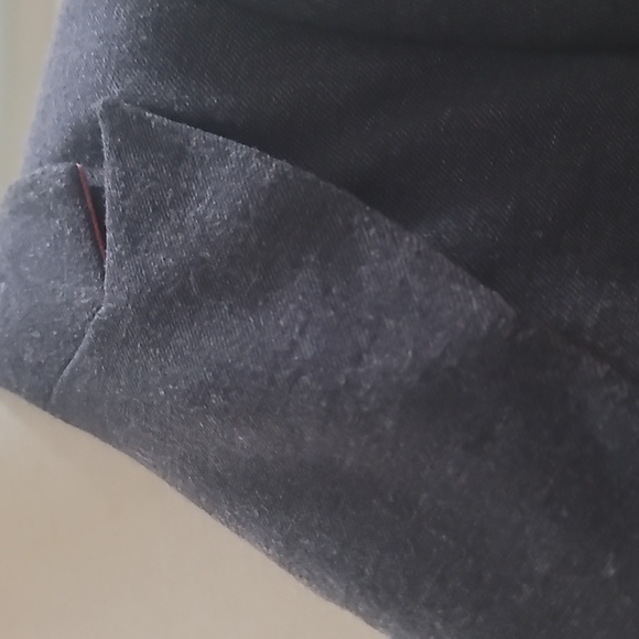 Talbots Dark Blue Denim look suit Jacket blazer 12 office workwear - Picture 7 of 9